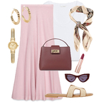 Maxi roze suknja