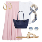 Maxi roze suknja